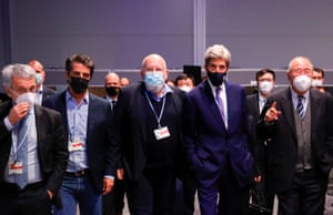 Brazil's top diplomat for climate negotiations, Paulino Franco de Carvalho Neto, the European Commission vice-president Frans Timmermans, John Kerry and China's chief climate negotiator, Xie Zhenhua.