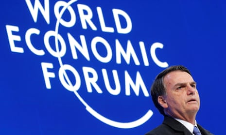 2019 World Economic Forum (WEF) annual meeting in Davos<br>Brazil’s President Jair Bolsonaro speak as he attends the World Economic Forum (WEF) annual meeting in Davos, Switzerland, January 22, 2019. REUTERS/Arnd Wiegmann