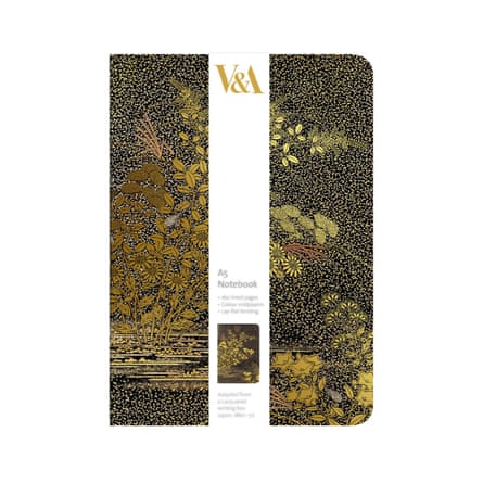 V&A Japanese Golden Leaves A5 Luxury notebook