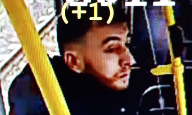 An image released by police of the suspect in the tram shooting