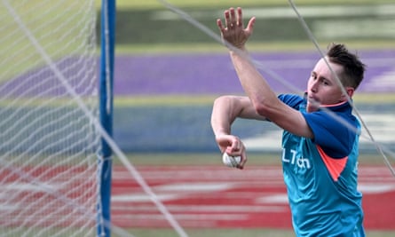 Marnus Labuschagne gets his eye in during a nets session