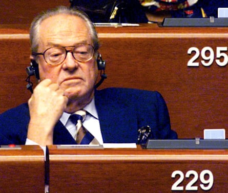 National Front leader Jean-Marie Le Pen at the European Parliament where he held a seat for 35 years