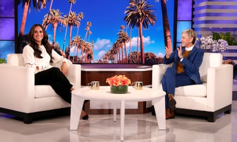 Meghan speaks with Ellen DeGeneres.