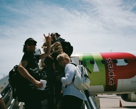 Boarding from Lisbon to Barcelona.