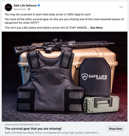 Facebook is bombarding rightwing users with ads for combat ...