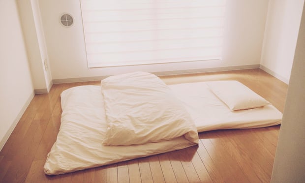 'This is what the place looks like when I sleep' ... Fumio Sasaki's apartment in Japan.