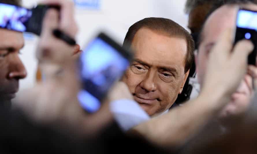 Silvio Berlusconi during a tax fraud trial in Milan.