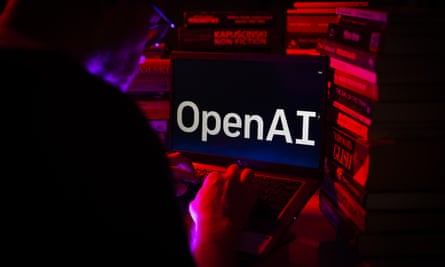 Putting the AI genie back in the bottle not an option, Meta’s Nick Clegg says OpenAI words on screen.