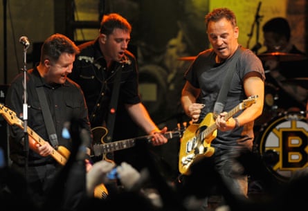 Performing with Bruce Springsteen in 2011.