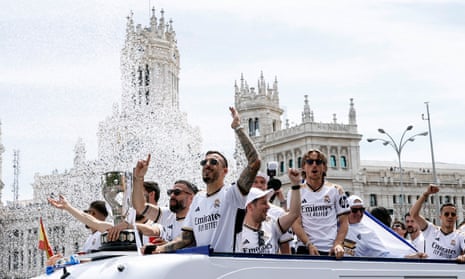 Real Madrid celebrate 36th league title with bus parade