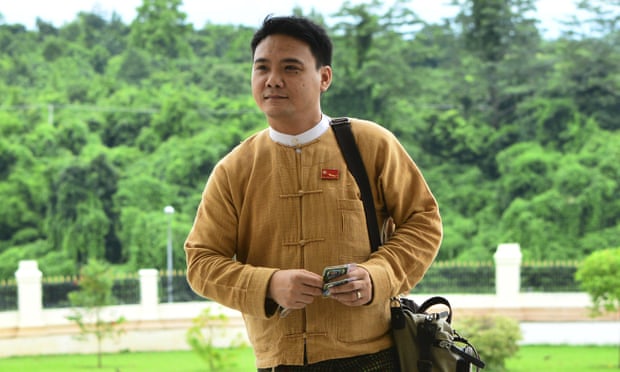 Phyo Zeya Thaw arrives at the Myanmar parliament in 2015.
