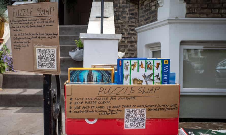 An initiative in Islington to share and swap jigsaw puzzles to keep people occupied in self-isolation during the pandemic