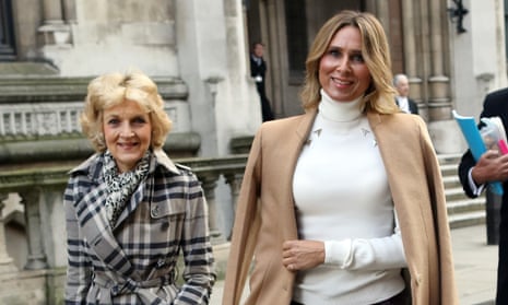 Tatiana Akhmedova, right, with her lawyer Fiona Shackleton outside the high court in London in February 2018.