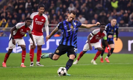 Inter 1-0 Arsenal: Champions League – as it happened | Internazionale | The Guardian
