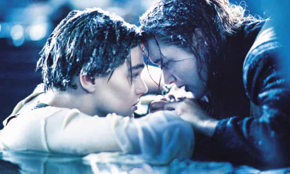 Letting go … Leonardo DiCaprio and Kate Winslet in Titanic.