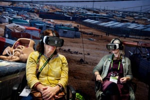 Copenhagen, Denmark: Visitors wear virtual reality headsets