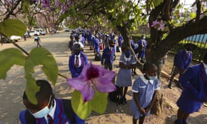 Teachers say students have turned up to school with rags covering their faces as they cannot afford masks.