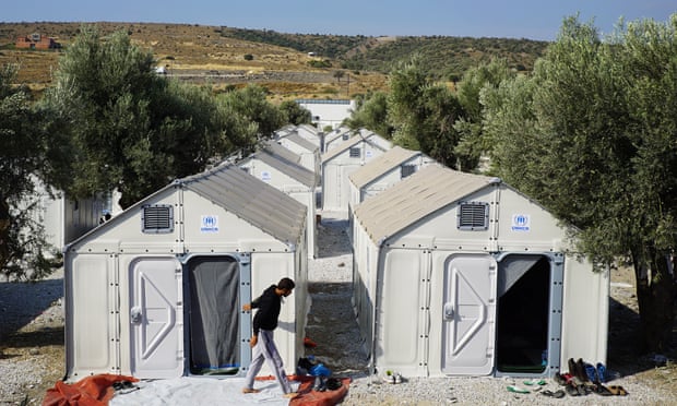 ‘It’s a thousand times better’ … Better Shelters at a transit camp on the Greek island of Lesbos in 2015.