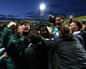 Kelechi Iheanacho (centre) is mobbed by fans after scoring Celtic’s added-time winner at Fir Park