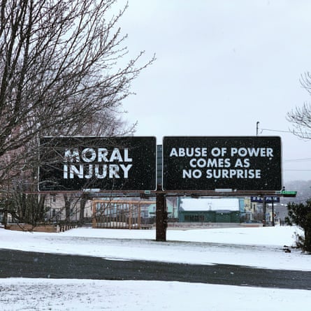 Two of Holzer's Truths, near the Massachusetts Museum of Contemporary Art.