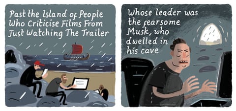 Collins cartoon in Christopher Nolan film The Odyssey, panel 2