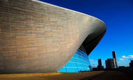 The London Aquatics Centre built for the 2012 Olympic Games.