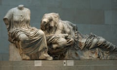 Sections of the Parthenon marbles in London's British Museum