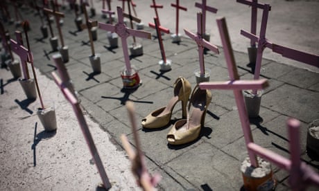 A protest against femicides in Mexico in Ecatepec in 2016.