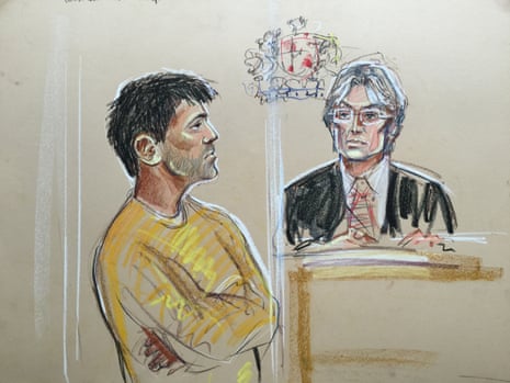 Court artist’s sketch of Navinder Singh Sarao at Westminster magistrates court.