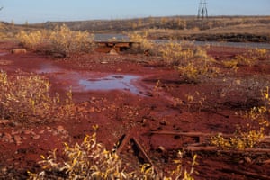 The Daldykan river turned red