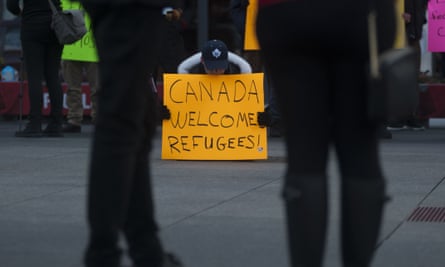 A ‘refugees are welcome’ rally in Toronto.
