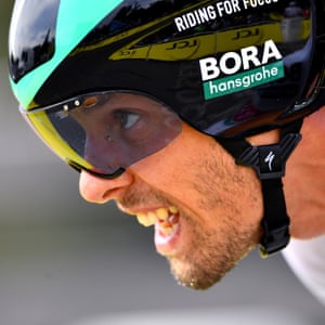 Daniel Oss of Team Bora - Hansgrohe during Stage 20 Individual Time Trial stage from Lure to La Planche Des Belles Filles.
