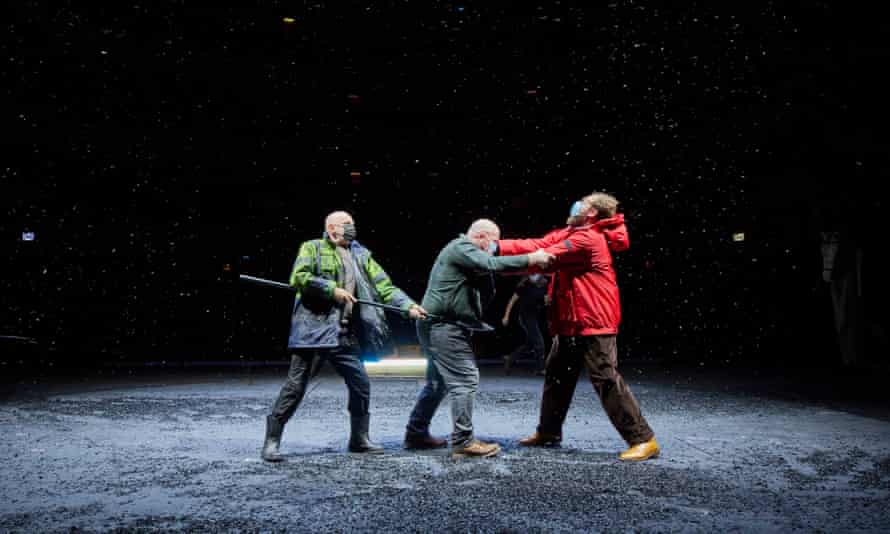 ‘About as big as it gets’: behind the scenes of Wagner’s The Valkyrie at English National Opera | Opera 25 Matthew Rose (Wotan, right), Nicky Spence (Siegmund, middle) and Brindley Sherratt (Hunding).