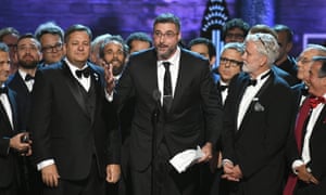 The cast and crew of The Band’s Visit.