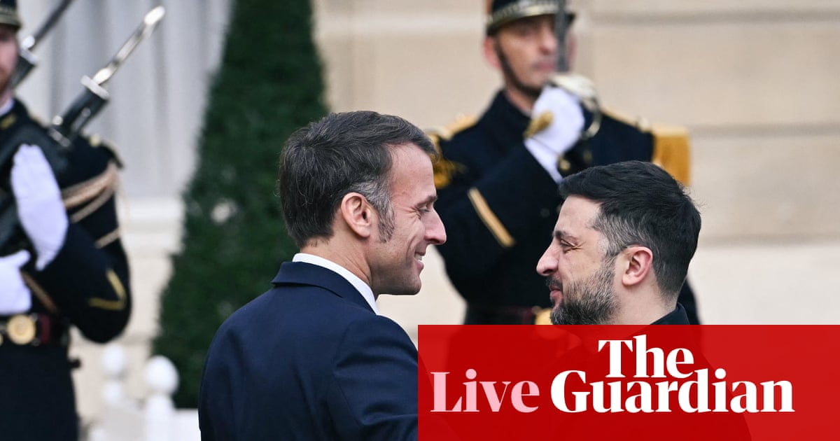 Zelenskyy says Ukraine peace must be ‘durable’ after Macron talks as US team head to Moscow – Europe live