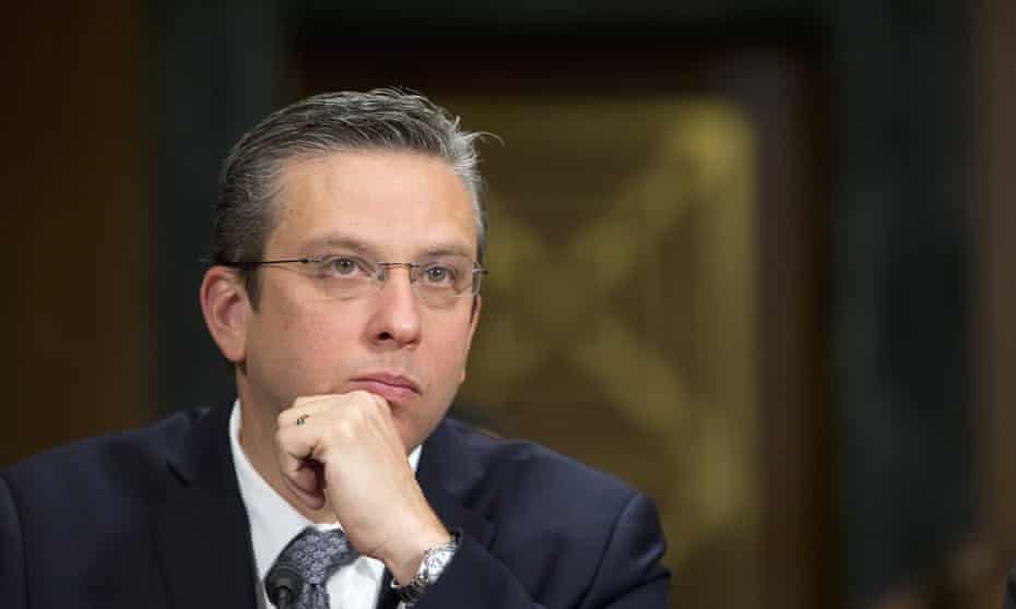 Alejandro García Padilla testifies on Capitol Hill in Washington, Tuesday, Dec. 1, 2015, before the Senate Judiciary Committee hearing on Puerto Rico’s fiscal problems. Puerto Rico and its debt crisis takes center stage in Congress as its governor testifies before a Senate panel about the U.S. commonwealth’s financial woes and the demands of creditors.(AP Photo/Pablo Martinez Monsivais)