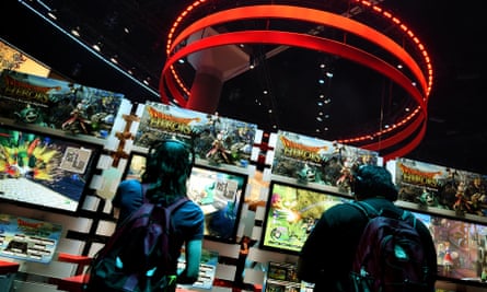 Gamers no evento E3 em LA, EUA, em 2015.