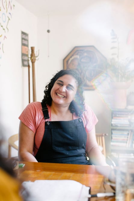 Samin Nosrat, a chef, food writer, and host of the Netflix docu-series Salt, Fat, Acid, Heat meets with Jessica Lanyadoo, a psychic that told Nosrat that she would have her own show five years ago, in Oakland, Calif. on Friday, December 14, 2018. Photos by Tim Hussin and Erin Brethauer