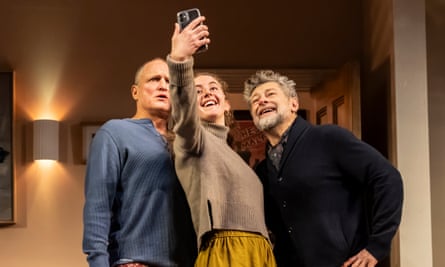 Woody Harrelson, Louisa Harland and Andy Serkis in Ulster American.