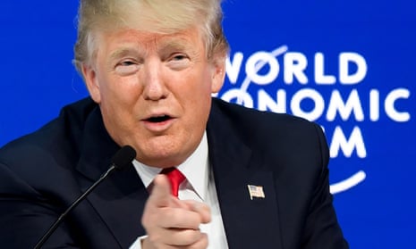 US President Donald Trump at the WEF