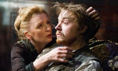 Lesley Manville (Helene Alving) and Jack Lowden (Oswald Alving) in Ghosts at Almeida Theatre in 2013.