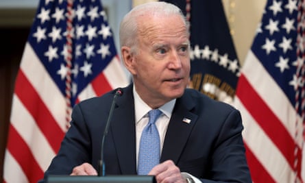 Joe Biden during an event with business leaders in Washington.