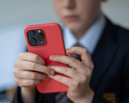 Silhouette of person with phone