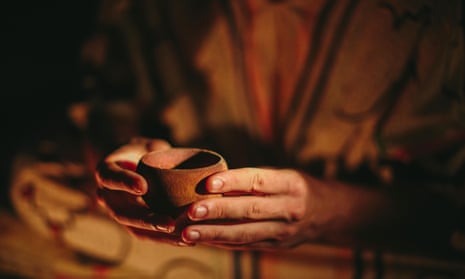 A cup of ayahuasca, a traditional Amazonian plant medicine used to induce hallucinogenic visions