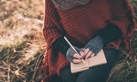 Writing thoughts in a journal can help keep mental wellbeing in check.