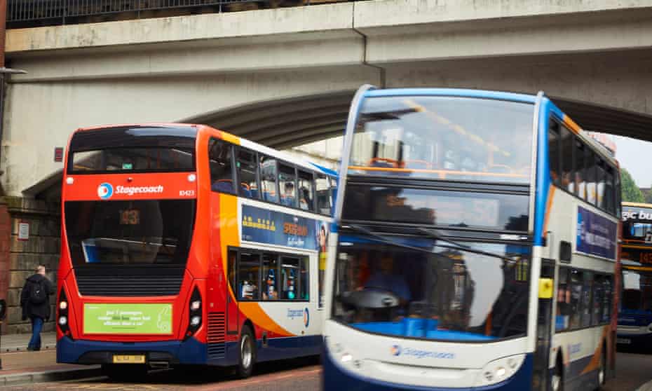Buses on Oxford Road in Manchester.
