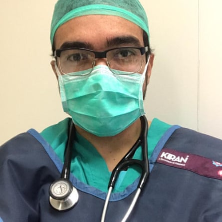 Juan Camilo Meza, an anaesthetist at Mataró hospital near Barcelona.