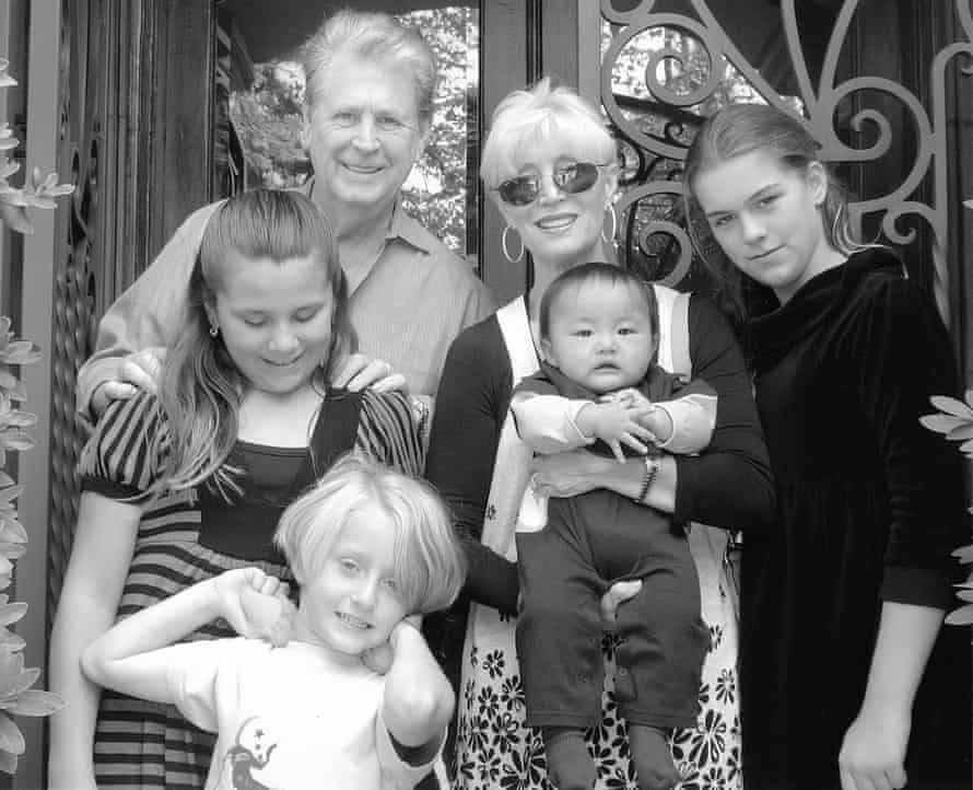 Beach Boy Brian Wilson with wife and family in 2009
