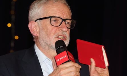 Jeremy Corbyn delivers a speech on the final day of the 2019 general election campaign.