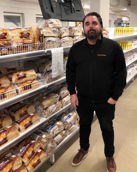 Johan Rindevall in a Matmissionen store in Stockholm.